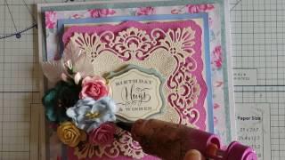 Quick Birthday Card using Tattered Lace Signature Style Square Label Die