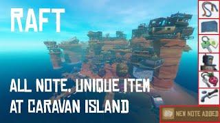 [Raft] All Note and Unique Item Locations at "Caravan Island" Area - Chapter 2