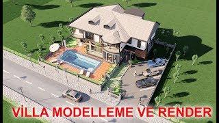 SKETCHUP BAŞTAN SONA VİLLA MODELLEME ve RENDER