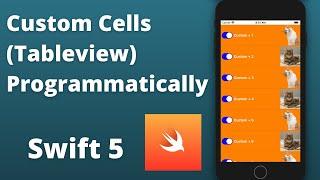 TableView Custom Cells (Programmatically) - Swift 5, 2020 (Xcode 11) - iOS Development