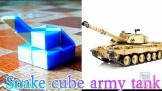 #Armytank how to make army tank with snake cube 24 pieces