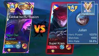 I MET 10,000 MMR PRO JULIAN IN RANK GAME!! ( Top Global VS Top Global )