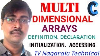 MULTI  DIMENSIONAL ARRAYS || DEFINITION || INITIALIZATION || ACCESSING || C-PROGRAMMING --Lec--36