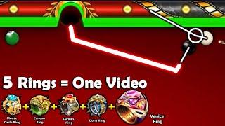 8 Ball Pool - 5 RINGS = 1 VIDEO [Cancun + Monte Carlo + Cannes + Doha + Venice] GamingWithK