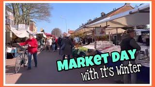 MARKET DAY IN HEEMSKERK THE NETHERLANDS