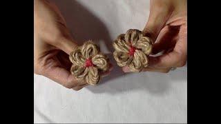 how to make Easy Jute Cord Flower