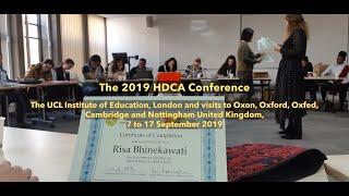 The 2019 HDCA Conference at the UCL, London and visits to Oxford, Cambridge and Nottingham, UK