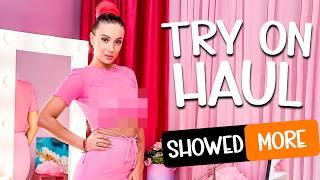 [4K] Mary Frost Try On Haul Sheer Pink & White Top | How To Wear Transparent | Get Ready With Me