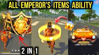 Emperor's New Clothes Bundle & All Items Ability Test | Free Fire Emperor Ring Event