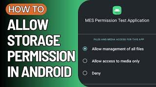 How to Allow Storage Permission in Android | Give Storage Permission Android 2024