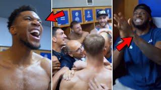 Giannis & Team Greece Locker Room Celebration After Emotional Win vs Croatia & Qualify For Olympics!