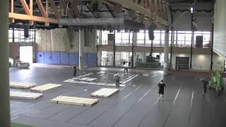 Building the ASB glass court - day 1