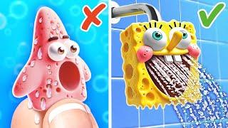 ¡Ayuda a Bob Esponja!  Cómo hacer una pecera de Fondo de Bikini – DIY en miniatura