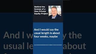 Behind the Scenes of a Stax Private Equity Consulting Project