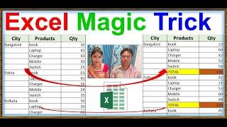 excel magic trick | ctrl+g is shortcut for excel | go to and GOTO special | insert blank row and sum