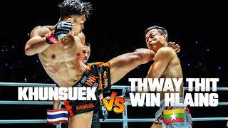 Piling The DAMAGE  Khunsuek vs. Thway Thit Win Hlaing | Full Fight