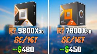 RYZEN 7 9800X3D vs RYZEN 7 7800X3D | Test in 6 Games