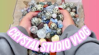  CRYSTAL STUDIO VLOG  SV063 | pack crystal orders with me! make crystal confetti with me!