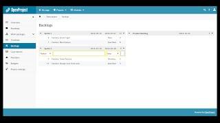 OpenProject agile and Scrum (Backlogs)