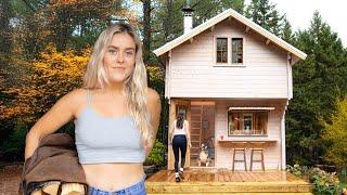 COME ON IN! Finishing Simple Off-Grid Sawmill Log Cabin in the Woods!