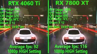 RTX 4060 Ti Vs RX 7800 XT Benchmark II 5 Games Tested