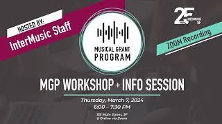InterMusic SF Musical Grant Program 2024 Workshop Recording