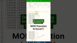 MOD function in Excel ‼️#shorts #excel #computer #exceltips