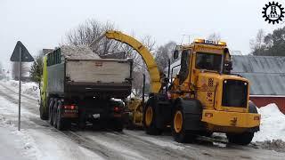 160HP Snowblower on a Ljungby L11 loading trucks 2025