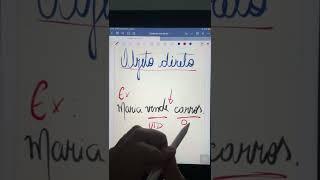 OBJETO DIRETO E INDIRETO