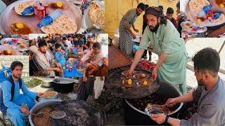 Kabuli pulao with giant meat Recipe | Cooking 100 kg of Kabuli pulao in Wedding ceremony Afghanistan