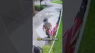 Driver takes down the flag after noticing it was torn!#shorts