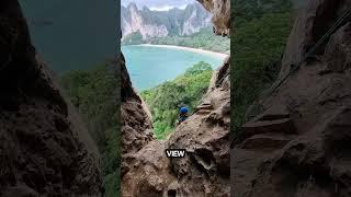 Explore Railay, Thailand with me.  #Thailand #rockclimbing #climbing #railaybeach #tonsai #explore