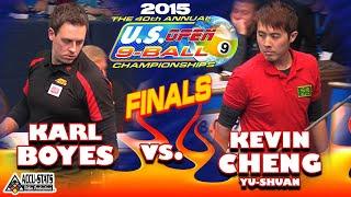 FINALS MATCH: Kevin CHENG Yu Hsuan vs. Karl BOYES:  2015 U.S. OPEN 9-BALL CHAMPIONSHIPS