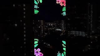 Sash Stangs with Voulé in Honolulu Waikiki Hawaii our first night view from hotel Oct 2017