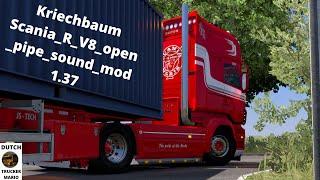 dutch trucker mario ets 2 Scania rjl HOLLAND skin ,Kriechbaum Scania R V8 open pipe sound