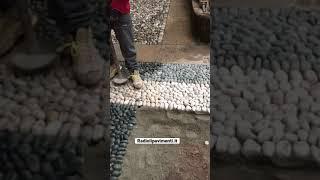 Pavimentazione in acciottolato, battitura - Radioli Pavimenti