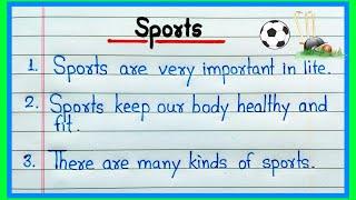 10 lines on sports essay in English || Essay on sports || Importance of sports essay writing