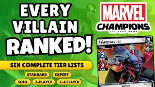 Marvel Champions VILLAIN DIFFICULTY RANKING - 6 Tier Lists In 1