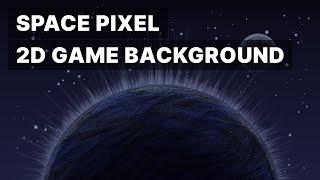 Space Pixel Background for Video Game