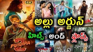 Allu Arjun hits and flops all movies list upto Pushpa 2 the rule movie review