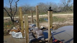 SMALL BRIDGE DIY: Post level, plumb and anchored. Tips for Da Vinci Bridge beginners