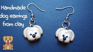 Polymer Clay Charms | Polymer Clay Dog Earrings | Clay art - Vicky25Crafts