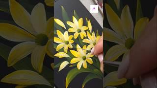 Painting some easy flowers in easy strokes #wocol