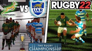 SPRINGBOKS vs ARGENTINA Round 6 - Rugby Championship 2024 - Rugby 22 Legend Difficulty & Commentary