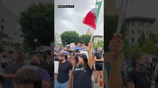 Protest against ICE in downtown Asheville, NC