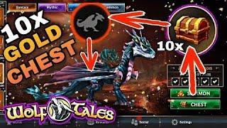 Worst Rewards from 10x Dragon Gold Chests | Wolf Tales || 4017