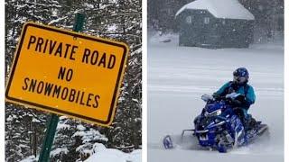 300 HORSEPOWER SNOWMOBILE FIRST RIDE OF SEASON!