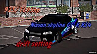 Drift setting for Nissan skyline GT-R R34 | Дрифт настройка на Nissan skyline GT-R R34