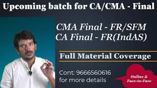 If interested and serious (CA & CMA Final classes in Hyderabad - Paid)