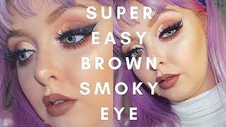 Super easy brown smoky eye with smudgy black liner { Alice Rose }